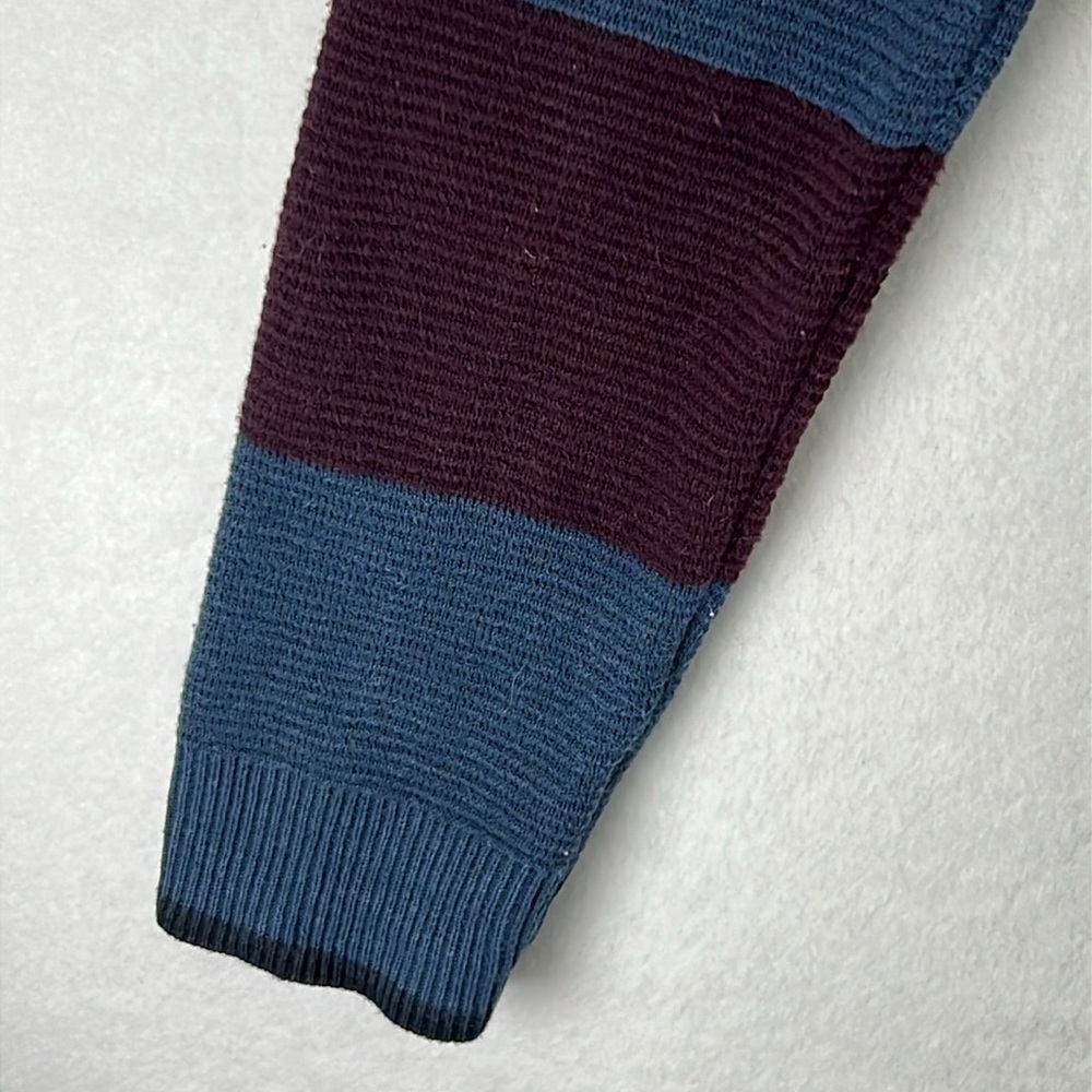 Zara Man Pullover Sweater Sz S/M* Blue/Purple Crew Neck Striped Cotton Blend - Picture 5 of 10